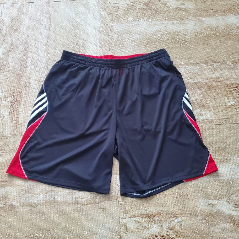 Adidas Black and Red Basketball Shorts